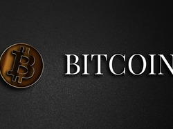 Ciemne tło, Kryptowaluta, Bitcoin, Logo
