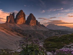 Tre Cime di Lavaredo, Góry, Dolomity, Włochy, Masyw