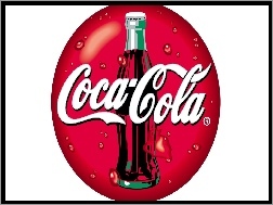 Coca Cola, Okrągłe, Czerwone, Logo