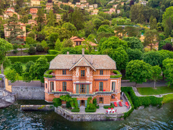 Jezioro Como, Villa Cima, Włochy, Dom, Drzewa, Hotel