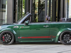 Cabrio, Zielony, Mini Cooper, Bok, S