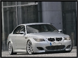Coupe, BMW 5, Srebrny, E60