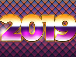 Cyfry, 2019, Nowy Rok, Świecące