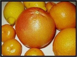 Cytryny, Grapefruit, Pomarańcze, Cytrusy, Mandarynki