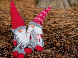 Dwa, Skrzaty, Dzianina, Czapki