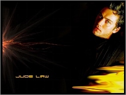 czarny strój, Jude Law, niebieskie oczy