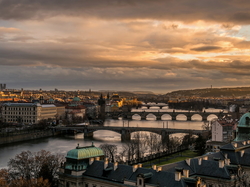 Czechy, Miasto, Mosty, Rzeka Wełtawa, Praga