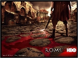 człowiek, rynek, Rzym, Rome, miecz