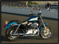 Harley Davidson Sportster XL1200R, Prawa, Niebieski, Strona