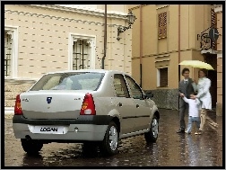 Deszcz, Tył, Dacia Logan