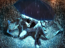Deszcz, Anime, Manga, Parasol