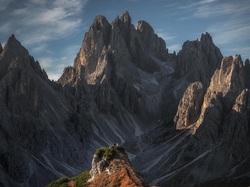 Szczyty, Góry, Cadini di Misurina, Włochy, Dolomity
