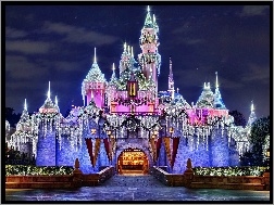 Disneyland, Zamek, Świąteczny, Roszpunki