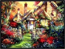 Kwiaty, Dom, Ogród