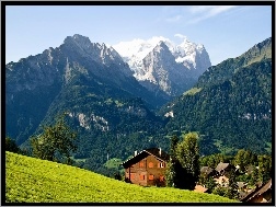 Szwajcaria, Domy, Góry