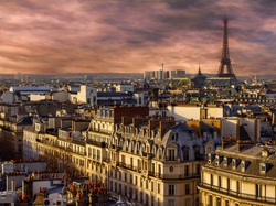 Domy, Paryż, Francja, Wieża Eiffla