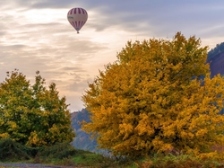 Balon, Drzewa, Jesień