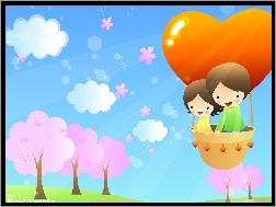 Lot, Dzieci, Balon