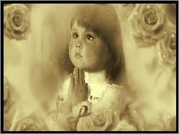 Modlitwa, Dziecko, Róże