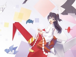 Anime, Dziewczyna, Origami