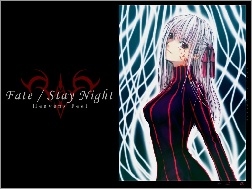 dziewczyna, Fate Stay Night, profil, napis