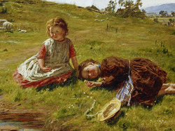 Dziewczynki, William McTaggart, Obraz, Malarstwo, Dzieci