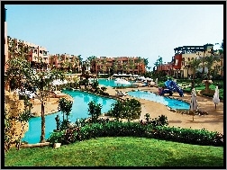 Egipt, Baseny, Hotel, Kurort