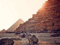 Piramidy, Kamienie, Giza, Egipt