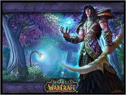 fantasy, elf, mężczyzna, World Of Warcraft, wojownik