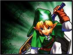 elf, postać, Legend Of Zelda, miecz