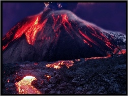 Lawa, Erupcja, Wulkanu