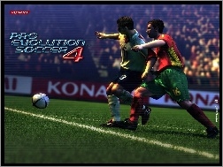 Pro Evolution Soccer 4, trawa, nożna, piłka, piłkarze
