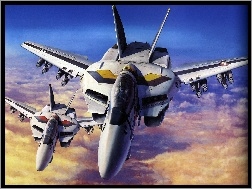 Myśliwce, Grafika, Samoloty