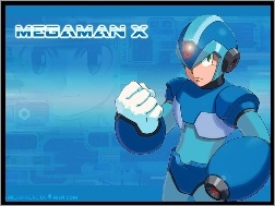 facet, ręka, Mega Man X, człowiek