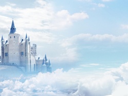 Chmury, Fantasy, Zamek
