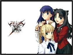 Fate Stay Night, logo, dziewczyny