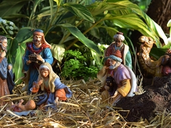 Boże Narodzenie, Dzięciątko, Siano, Trzej Królowie, Jezus, Żłóbek, Figurki