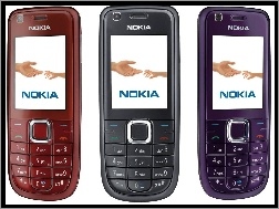 Fioletowa, Rubinowa, Nokia 3120, Czarna