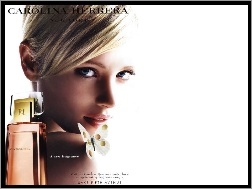 flakon, twarz, kobieta, Carolina Herrera, perfumy