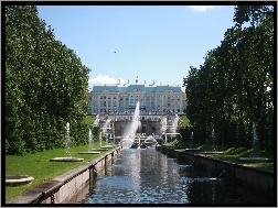 Fontanny, Peterhof, Rosja, Wielki Pałac
