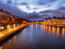 Francja, Rzeka, Domy, Paryż