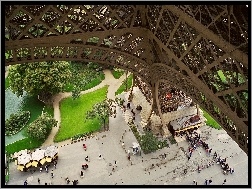 Francja, Park, Wieża Eiffla, Paryż