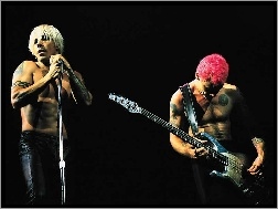gitara, Red Hot Chili Peppers, włosy