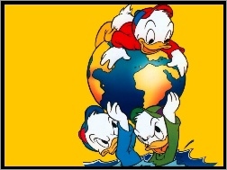 globus, Kaczor Donald, siostrzeńcy