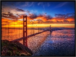 Golden Gate, Zachód Słońca, Most