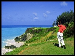 golfista, Sportowe Golf, morze