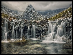 Góry, Skały, Szkocja, Wodospady Fairy Pools