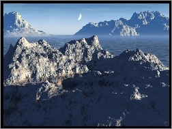 Góry, księżyc