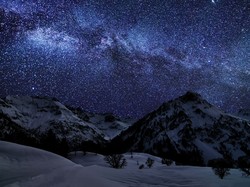 Śnieg, Góry, Gwiazdy