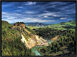 Góry, Yellowstone, Narodowy, Park, Rzeka